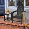 image:imageGiantex Adirondack Chair and Outdoor Side Table Set HDPE Fire Pit Chair Set with Small End Table Cup Holder Lounge Set for Outside Deck Poolside Backyard Garden Patio Chair Set BlackBlack