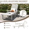 image:imageGiantex Adjustable Chaise Lounge Outdoor  Patio HDPE Reclining Chair Outdoor Recliner with 4Position Backrest Movable Cup Holder Chaise Lounge Chair for Garden Poolside Backyard WhiteWhite