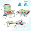 image:imageGiantex Backpack Beach Chair Foldable Camping Chair with 5 Adjustable Position Cup Holder Storage Pockets Straps Towel Rack Pillow Lay Flat Lawn Chair for Patio Outdoor Blue StripeColor Stripe