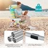 image:imageGiantex Backpack Beach Chair Foldable Camping Chair with 5 Adjustable Position Cup Holder Storage Pockets Straps Towel Rack Pillow Lay Flat Lawn Chair for Patio Outdoor Blue StripeColor Stripe