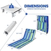 image:imageGiantex Beach Chairs for Adults 2 Pack Set with Side Table Folding Lounge Chairs 5 Position Adjustable Lawn Chair for Sunbathing Patio Chaise Lounge Lightweight Backpack Camping Chairs NavyStripe