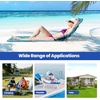 image:imageGiantex Beach Chairs for Adults 2 Pack Set with Side Table Folding Lounge Chairs 5 Position Adjustable Lawn Chair for Sunbathing Patio Chaise Lounge Lightweight Backpack Camping Chairs NavyTeal