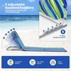 image:imageGiantex Beach Chairs for Adults 2 Pack Set with Side Table Folding Lounge Chairs 5 Position Adjustable Lawn Chair for Sunbathing Patio Chaise Lounge Lightweight Backpack Camping Chairs NavyStripe