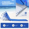 image:imageGiantex Beach Chairs for Adults 2 Pack Set with Side Table Folding Lounge Chairs 5 Position Adjustable Lawn Chair for Sunbathing Patio Chaise Lounge Lightweight Backpack Camping Chairs NavyNavy