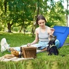 image:imageGiantex Beach Chairs for Adults 2 Pack Set with Side Table Folding Lounge Chairs 5 Position Adjustable Lawn Chair for Sunbathing Patio Chaise Lounge Lightweight Backpack Camping Chairs NavyNavy
