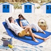 image:imageGiantex Beach Chairs for Adults 2 Pack Set with Side Table Folding Lounge Chairs 5 Position Adjustable Lawn Chair for Sunbathing Patio Chaise Lounge Lightweight Backpack Camping Chairs NavyNavy