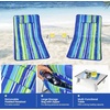 image:imageGiantex Beach Chairs for Adults 2 Pack Set with Side Table Folding Lounge Chairs 5 Position Adjustable Lawn Chair for Sunbathing Patio Chaise Lounge Lightweight Backpack Camping Chairs NavyStripe
