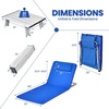 image:imageGiantex Beach Chairs for Adults 2 Pack Set with Side Table Folding Lounge Chairs 5 Position Adjustable Lawn Chair for Sunbathing Patio Chaise Lounge Lightweight Backpack Camping Chairs NavyNavy