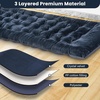 image:imageGiantex Camping Cot Pad 75 x 275 x 3 Recliner Cushion with 4 Fixing Straps Thickened Cushion for Lounge Chair and Swing Indoor Outdoor Use Mattress Pad for Hiking Travel Camp VacationBlue