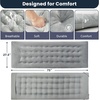 image:imageGiantex Camping Cot Pad 75 x 275 x 3 Recliner Cushion with 4 Fixing Straps Thickened Cushion for Lounge Chair and Swing Indoor Outdoor Use Mattress Pad for Hiking Travel Camp VacationGray
