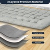 image:imageGiantex Camping Cot Pad 75 x 275 x 3 Recliner Cushion with 4 Fixing Straps Thickened Cushion for Lounge Chair and Swing Indoor Outdoor Use Mattress Pad for Hiking Travel Camp VacationGray