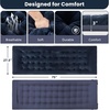 image:imageGiantex Camping Cot Pad 75 x 275 x 3 Recliner Cushion with 4 Fixing Straps Thickened Cushion for Lounge Chair and Swing Indoor Outdoor Use Mattress Pad for Hiking Travel Camp VacationBlue
