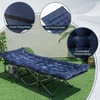 image:imageGiantex Camping Cot Pad 75 x 275 x 3 Recliner Cushion with 4 Fixing Straps Thickened Cushion for Lounge Chair and Swing Indoor Outdoor Use Mattress Pad for Hiking Travel Camp VacationBlue