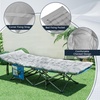 image:imageGiantex Camping Cot Pad 75 x 275 x 3 Recliner Cushion with 4 Fixing Straps Thickened Cushion for Lounge Chair and Swing Indoor Outdoor Use Mattress Pad for Hiking Travel Camp VacationGray