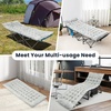 image:imageGiantex Camping Cot Pad 75 x 275 x 3 Recliner Cushion with 4 Fixing Straps Thickened Cushion for Lounge Chair and Swing Indoor Outdoor Use Mattress Pad for Hiking Travel Camp VacationGray