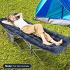 image:imageGiantex Camping Cot Pad 75 x 275 x 3 Recliner Cushion with 4 Fixing Straps Thickened Cushion for Lounge Chair and Swing Indoor Outdoor Use Mattress Pad for Hiking Travel Camp VacationBlue