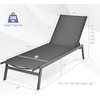 image:imageGiantex Chaise Lounge Chair Patio Chaise Lounger with 6Position Adjustable Backrest and Breathable Fabric Outdoor Recliner for Patio Poolside Backyard and Garden 1 BeigeGrey