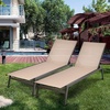 image:imageGiantex Chaise Lounge Chair Patio Chaise Lounger with 6Position Adjustable Backrest and Breathable Fabric Outdoor Recliner for Patio Poolside Backyard and Garden 1 BeigeBeige