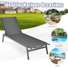 image:imageGiantex Chaise Lounge Chair Patio Chaise Lounger with 6Position Adjustable Backrest and Breathable Fabric Outdoor Recliner for Patio Poolside Backyard and Garden 1 BeigeGrey