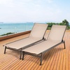 image:imageGiantex Chaise Lounge Chair Patio Chaise Lounger with 6Position Adjustable Backrest and Breathable Fabric Outdoor Recliner for Patio Poolside Backyard and Garden 1 BeigeBeige