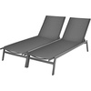 image:imageGiantex Chaise Lounge Chair Patio Chaise Lounger with 6Position Adjustable Backrest and Breathable Fabric Outdoor Recliner for Patio Poolside Backyard and Garden 1 BeigeGrey