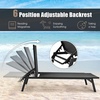 image:imageGiantex Chaise Lounge Chair Patio Chaise Lounger with 6Position Adjustable Backrest and Breathable Fabric Outdoor Recliner for Patio Poolside Backyard and Garden 1 BeigeBlack