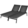 image:imageGiantex Chaise Lounge Chair Patio Chaise Lounger with 6Position Adjustable Backrest and Breathable Fabric Outdoor Recliner for Patio Poolside Backyard and Garden 1 BeigeBlack