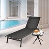 image:imageGiantex Chaise Lounge Chair Patio Chaise Lounger with 6Position Adjustable Backrest and Breathable Fabric Outdoor Recliner for Patio Poolside Backyard and Garden 1 BeigeBlack