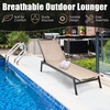 image:imageGiantex Chaise Lounge Chair Patio Chaise Lounger with 6Position Adjustable Backrest and Breathable Fabric Outdoor Recliner for Patio Poolside Backyard and Garden 1 BeigeBeige