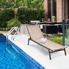 image:imageGiantex Chaise Lounge Chair Patio Chaise Lounger with 6Position Adjustable Backrest and Breathable Fabric Outdoor Recliner for Patio Poolside Backyard and Garden 1 BeigeBeige