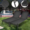 image:imageGiantex Chaise Lounge Chair Patio Chaise Lounger with 6Position Adjustable Backrest and Breathable Fabric Outdoor Recliner for Patio Poolside Backyard and Garden 1 BeigeBlack