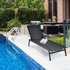 image:imageGiantex Chaise Lounge Chair Patio Chaise Lounger with 6Position Adjustable Backrest and Breathable Fabric Outdoor Recliner for Patio Poolside Backyard and Garden 1 BeigeBlack