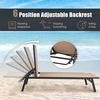 image:imageGiantex Chaise Lounge Chair Patio Chaise Lounger with 6Position Adjustable Backrest and Breathable Fabric Outdoor Recliner for Patio Poolside Backyard and Garden 1 BeigeBeige