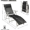image:imageGiantex Chaise Lounge Chair for Outside Pool Folding Reclining Beach Chair WRemovable CushionampHeadrest Pillow Outdoor Lounge Chaise w 7 Backrest Positions Portable Patio Lounger 1 BlackBlack
