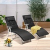 image:imageGiantex Chaise Lounge Chair for Outside Pool Folding Reclining Beach Chair WRemovable CushionampHeadrest Pillow Outdoor Lounge Chaise w 7 Backrest Positions Portable Patio Lounger 1 BlackBlack