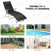 image:imageGiantex Chaise Lounge Chair for Outside Pool Folding Reclining Beach Chair WRemovable CushionampHeadrest Pillow Outdoor Lounge Chaise w 7 Backrest Positions Portable Patio Lounger 1 BlackBlack