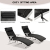 image:imageGiantex Chaise Lounge Chair for Outside Pool Folding Reclining Beach Chair WRemovable CushionampHeadrest Pillow Outdoor Lounge Chaise w 7 Backrest Positions Portable Patio Lounger 1 BlackBlack