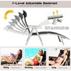 image:imageGiantex Chaise Lounge Chair for Outside Pool Folding Reclining Beach Chair WRemovable CushionampHeadrest Pillow Outdoor Lounge Chaise w 7 Backrest Positions Portable Patio Lounger 1 BlackBlack