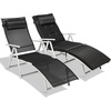 image:imageGiantex Chaise Lounge Chair for Outside Pool Folding Reclining Beach Chair WRemovable CushionampHeadrest Pillow Outdoor Lounge Chaise w 7 Backrest Positions Portable Patio Lounger 1 BlackBlack