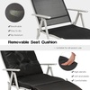 image:imageGiantex Chaise Lounge Chair for Outside Pool Folding Reclining Beach Chair WRemovable CushionampHeadrest Pillow Outdoor Lounge Chaise w 7 Backrest Positions Portable Patio Lounger 1 BlackBlack