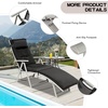 image:imageGiantex Chaise Lounge Chair for Outside Pool Folding Reclining Beach Chair WRemovable CushionampHeadrest Pillow Outdoor Lounge Chaise w 7 Backrest Positions Portable Patio Lounger 1 BlackBlack