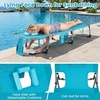 image:imageGiantex Face Down Tanning Chair Folding Beach Lounge Chair w 4Position Adjustable Backrest Outdoor Sunbathing Lounge Chair wFace Arm Holes amp Storage Pocket for Patio Deck Poolside 1 NavyTurquoise
