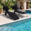 image:imageGiantex Face Down Tanning Chair Folding Beach Lounge Chair w 4Position Adjustable Backrest Outdoor Sunbathing Lounge Chair wFace Arm Holes amp Storage Pocket for Patio Deck Poolside 1 NavyBlack