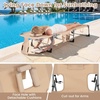 image:imageGiantex Face Down Tanning Chair Folding Beach Lounge Chair w 4Position Adjustable Backrest Outdoor Sunbathing Lounge Chair wFace Arm Holes amp Storage Pocket for Patio Deck Poolside 1 NavySand