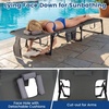 image:imageGiantex Face Down Tanning Chair Folding Beach Lounge Chair w 4Position Adjustable Backrest Outdoor Sunbathing Lounge Chair wFace Arm Holes amp Storage Pocket for Patio Deck Poolside 1 NavyGrey