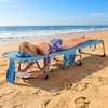 image:imageGiantex Face Down Tanning Chair Folding Beach Lounge Chair w 4Position Adjustable Backrest Outdoor Sunbathing Lounge Chair wFace Arm Holes amp Storage Pocket for Patio Deck Poolside 1 NavyNavy