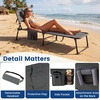 image:imageGiantex Face Down Tanning Chair Folding Beach Lounge Chair w 4Position Adjustable Backrest Outdoor Sunbathing Lounge Chair wFace Arm Holes amp Storage Pocket for Patio Deck Poolside 1 NavyGrey