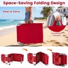image:imageGiantex Face Down Tanning Chair Folding Beach Lounge Chair w 4Position Adjustable Backrest Outdoor Sunbathing Lounge Chair wFace Arm Holes amp Storage Pocket for Patio Deck Poolside 1 NavyRed