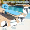 image:imageGiantex Face Down Tanning Chair Folding Beach Lounge Chair w 4Position Adjustable Backrest Outdoor Sunbathing Lounge Chair wFace Arm Holes amp Storage Pocket for Patio Deck Poolside 1 NavyNavy
