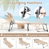 image:imageGiantex Face Down Tanning Chair Folding Beach Lounge Chair w 4Position Adjustable Backrest Outdoor Sunbathing Lounge Chair wFace Arm Holes amp Storage Pocket for Patio Deck Poolside 1 NavySand